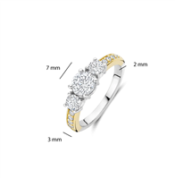 Ringe Ti Sento Milano Dame in Silber Cubic Zirconia 12044ZY/54 - 12044ZY/54
